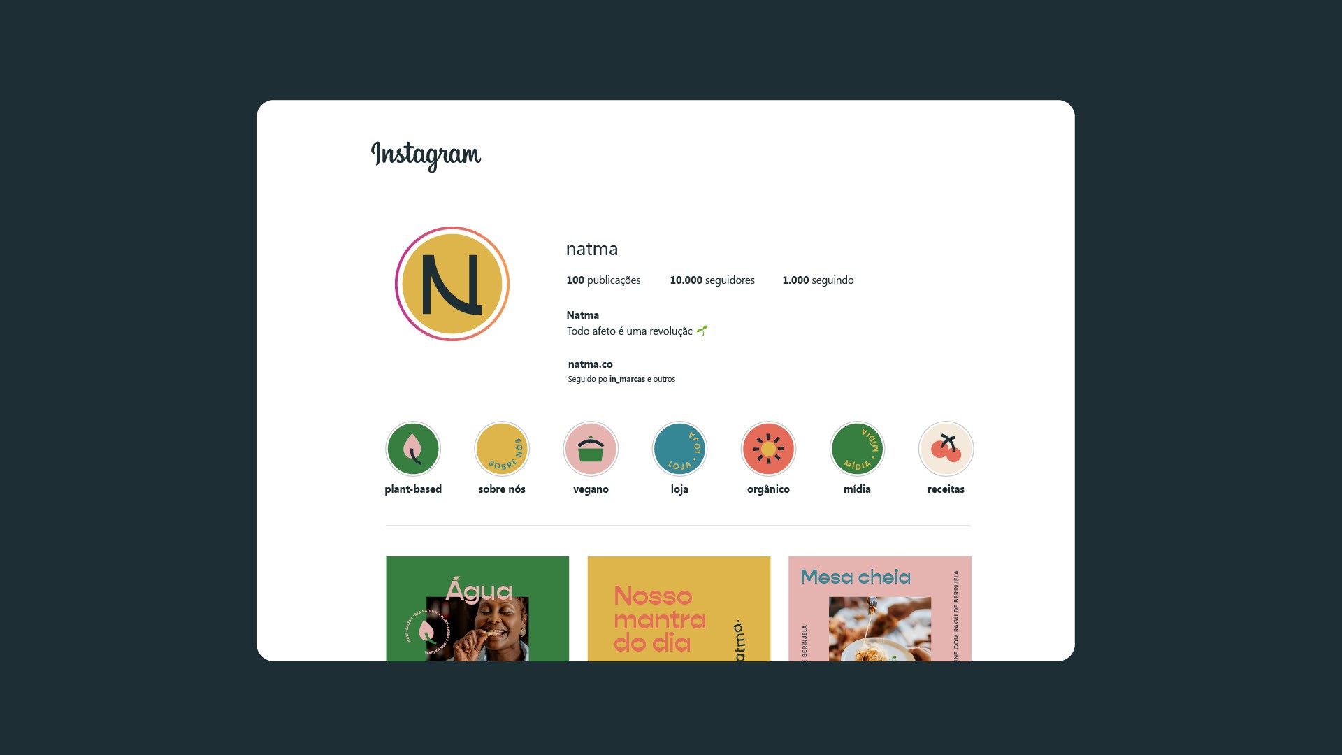 Natma Identidade visual e verbal de marca